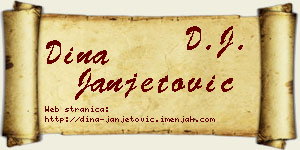 Dina Janjetović vizit kartica